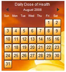 Daily Dose of Health E-Calendar
