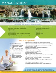 Manage Stress Poster | American Institute for Preventive ... Manage Stress Poster | American Institute for Preventive ...